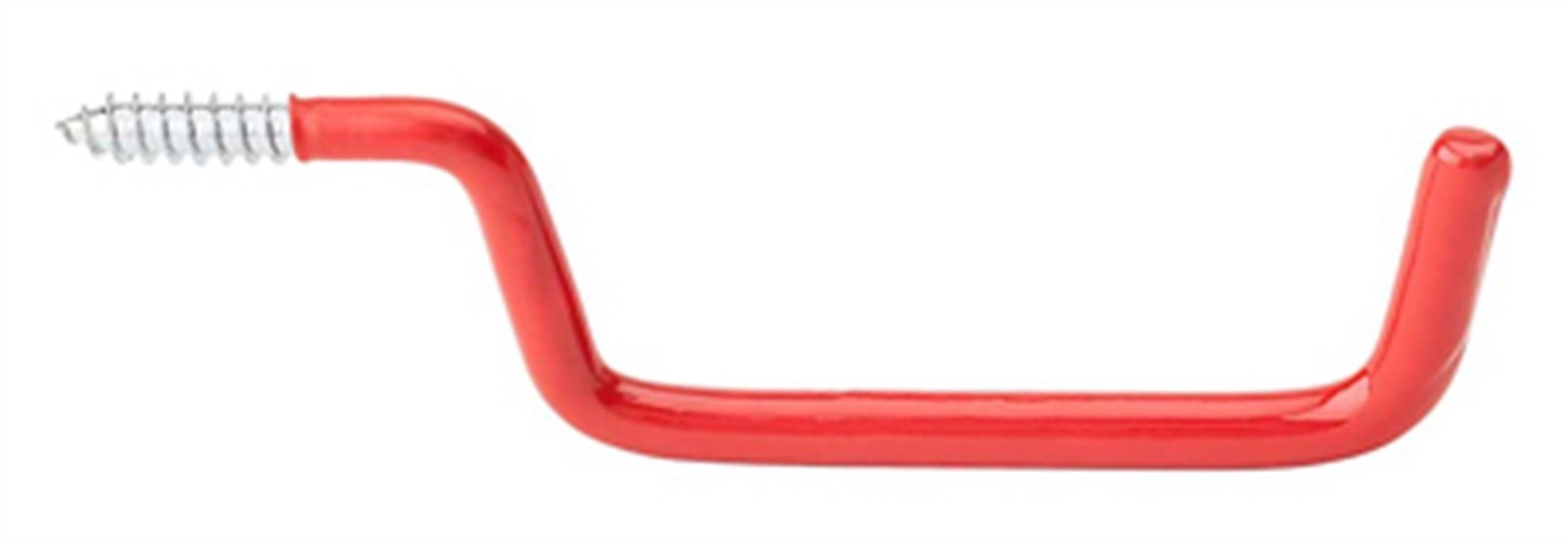 National Hardware 6in. L Vinyl Coated Red Steel Small Ladder Hook 15lb cap.