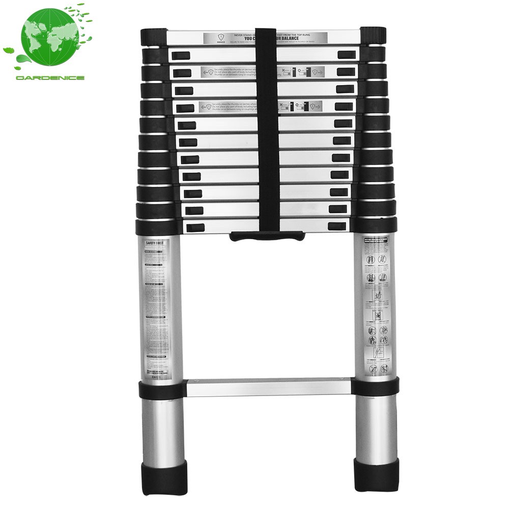 12.5 Feet Easy To Install Aluminum Telescopic Step Ladder Extension Ladder