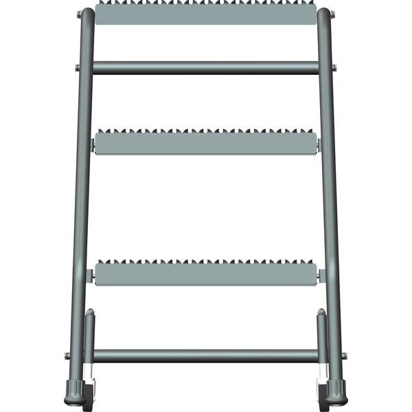 Ballymore 318Gsu 28 1/2 In H Steel Rolling Ladder, 3 Steps, 450 Lb Load Capacity