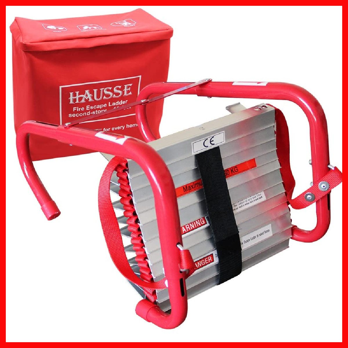 Hausse Retractable 2 Story Fire Escape Ladder 13 Feet 724190825600
