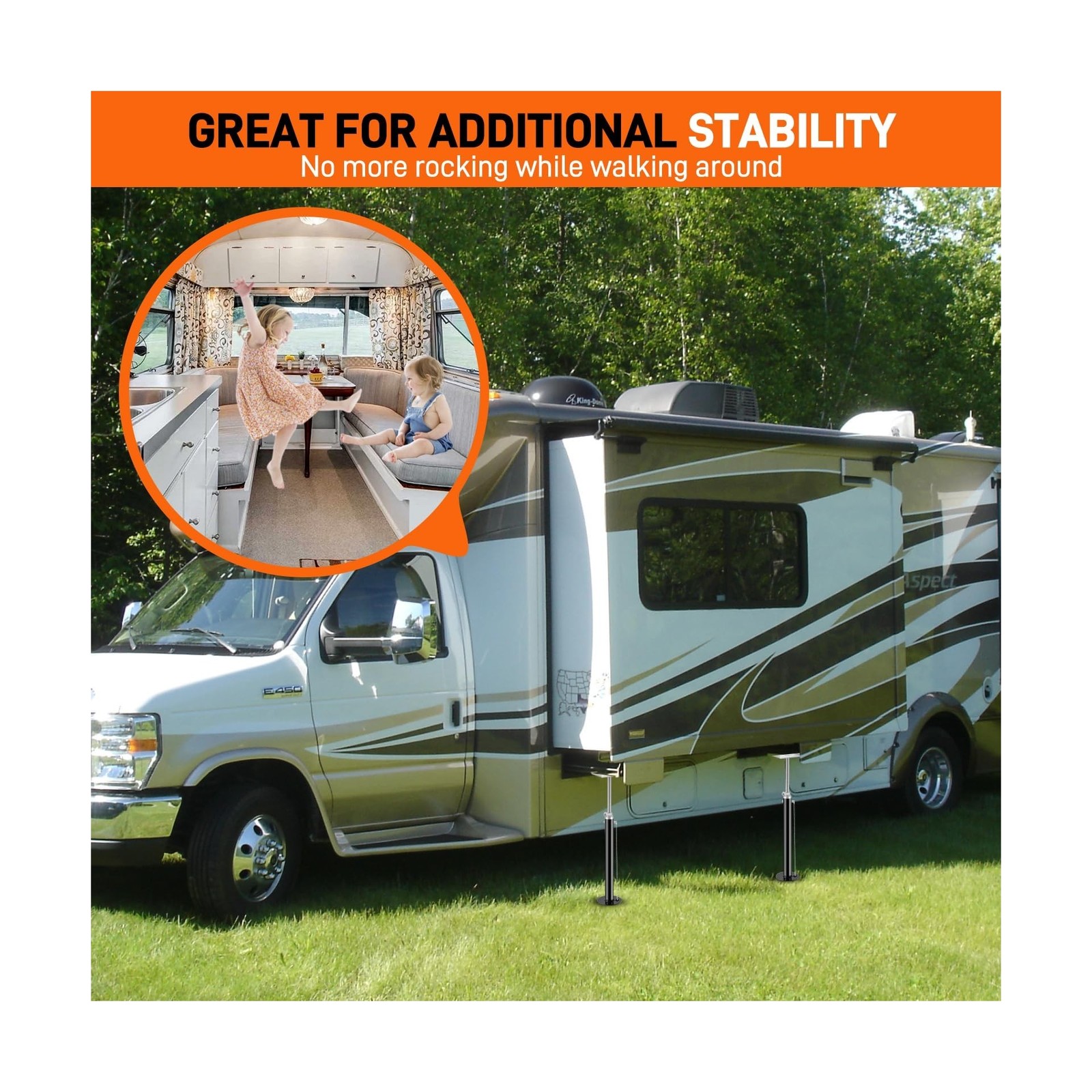 BOYISEN 2 Pack Heavy Duty RV Slide Out Support Jacks, 5000lbs Load Capacity E…