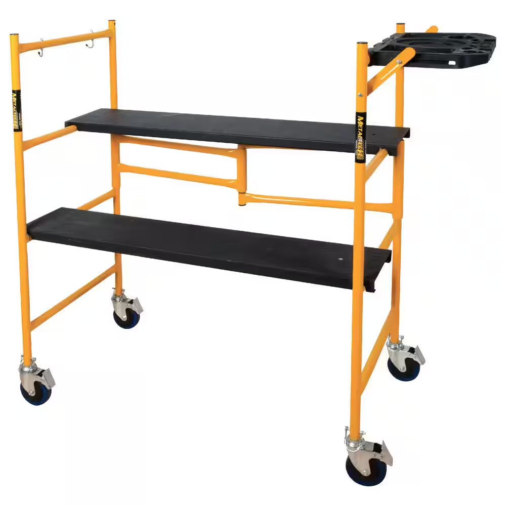 Jobsite Series Baker 4.1 Ft. H X 3.4 Ft. W X 1.8 Ft. D Mini Scaffold Platform wi