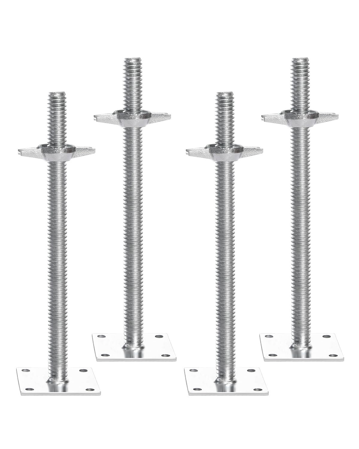 Adjustable Leveling Jacks 4-Pack, 18.2″ Height, 3307lbs Capacity, Steel Scaffold