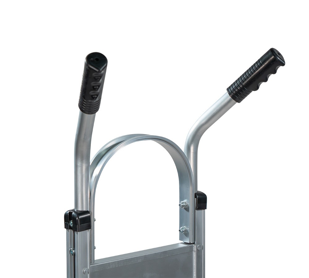 2Pk Aluminum Hand Truck Dolly w/ Dual Handle and 10″ Caster Wheels – 600lbs