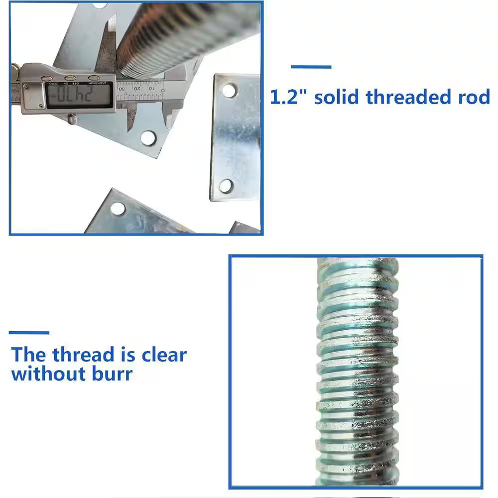 4 Pack Adjustable Leveling Jacks Solid Steel Construction with Base Plate for Ba
