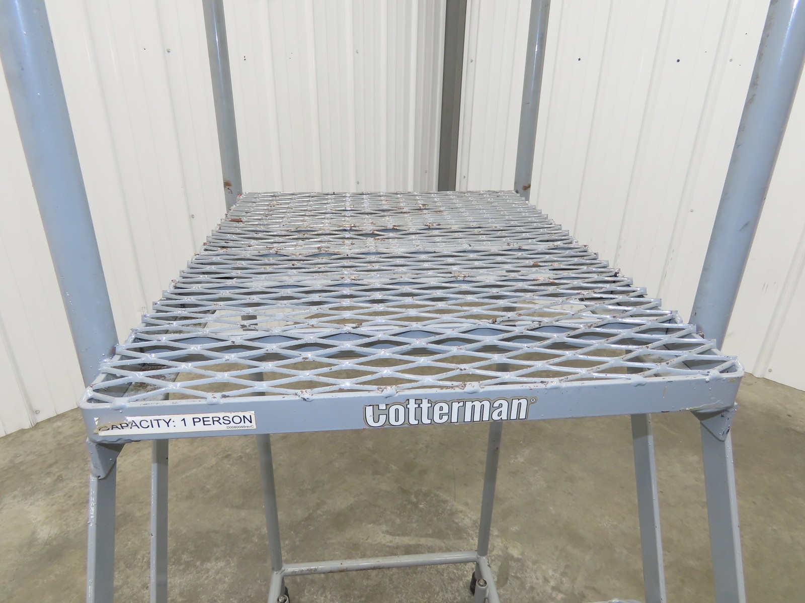 Cotterman Rolling Ladder Narrow Aisle 4 Step 24″ Platform 40″ Top Step
