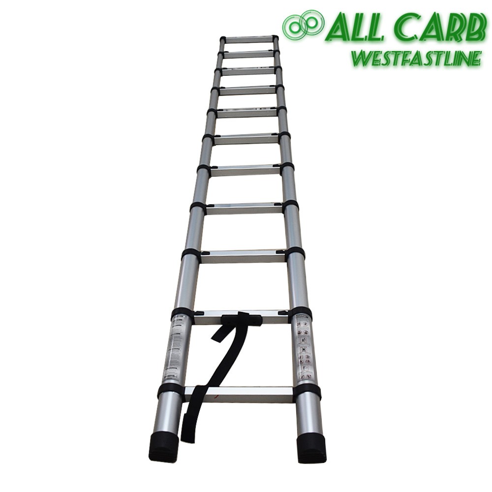 Aluminum Non-Slip Telescoping Ladder 10.5/12.5/14.5FT Folding Extension Ladders
