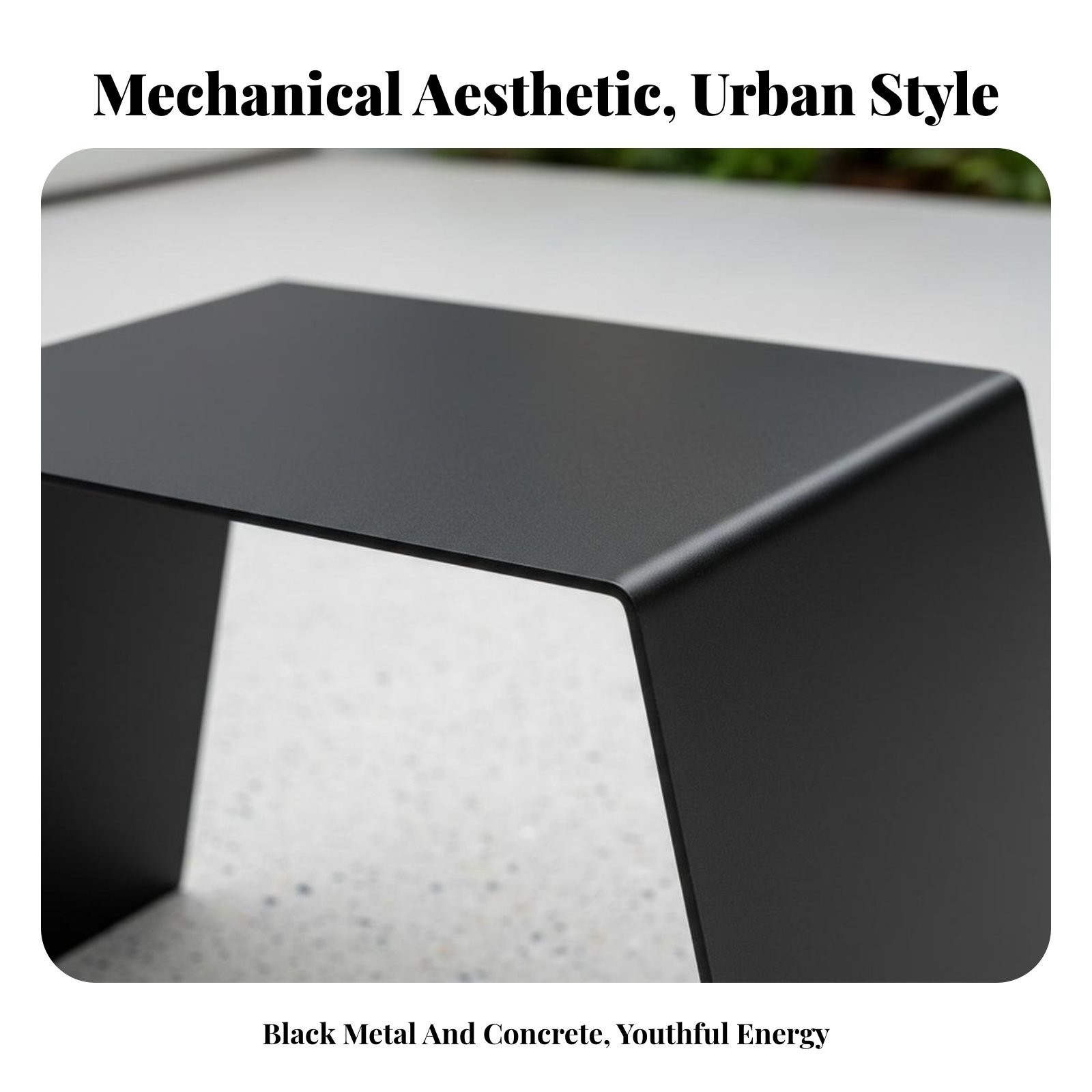 Round Pedestal Table Matte Black Finish Living Room Furniture for Patio,