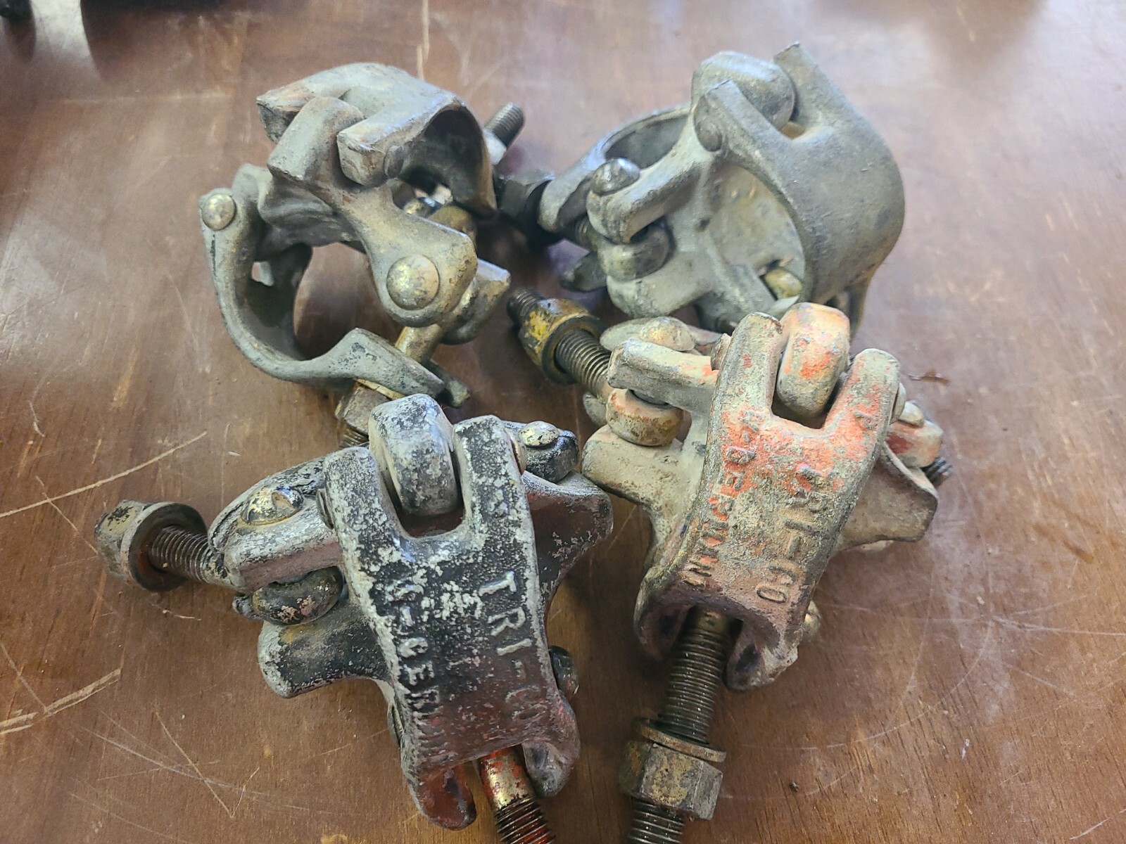 Group of 4 TRI-CO Made in W Germany Scaffold Right Angle Clamps rigid 90 degree