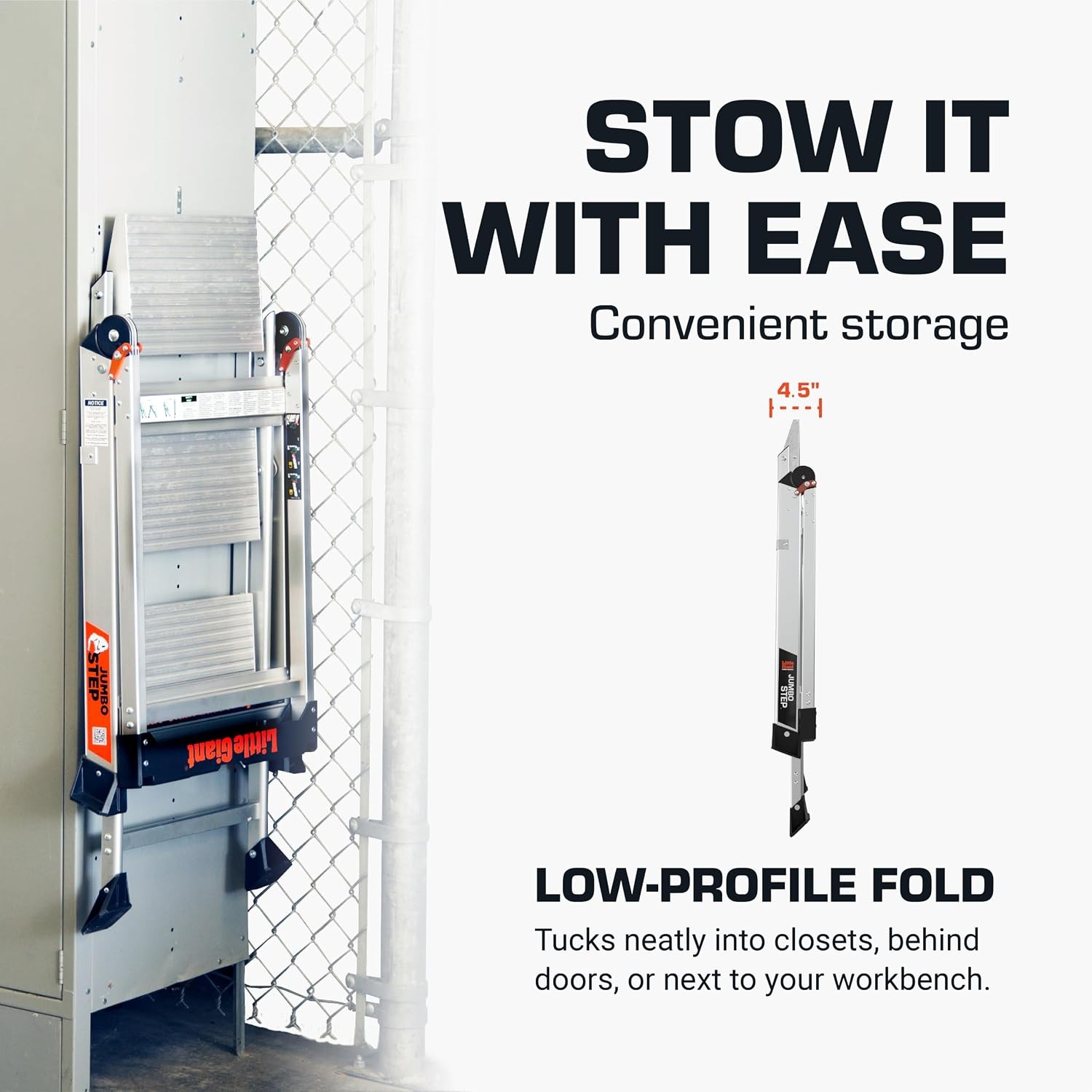 Little Giant Jumbo Step 2-Step Ladder 375lb Type 1AA Silver 11902