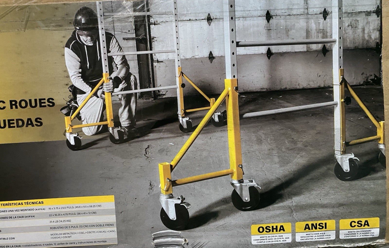 Metaltech I-CISO4 14″ Outrigger Set for Maxi Square Baker Scaffold