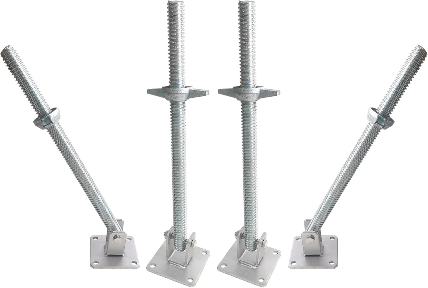 Gaeaauto 4 Pack Scaffold Swivel Screw Jack Solid Stem Adjustable Leveling Jacks