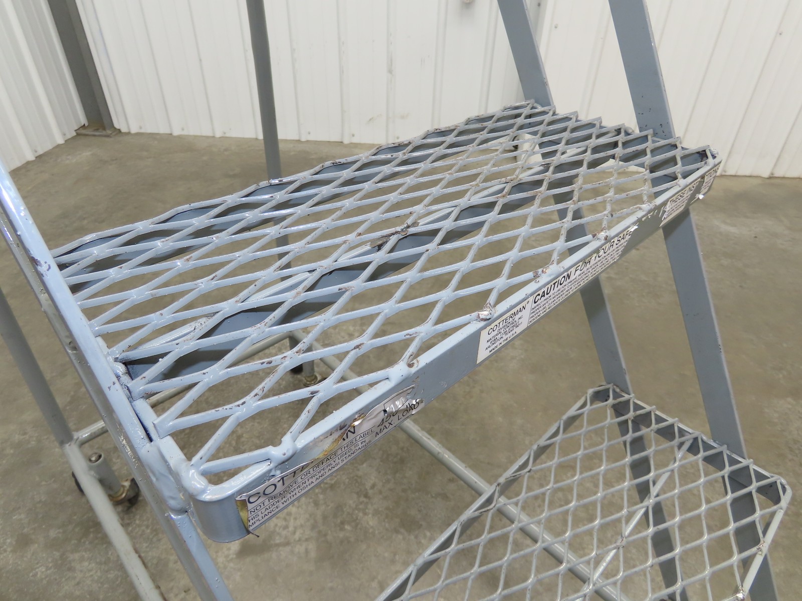 Cotterman Rolling Ladder Narrow Aisle 4 Step 24″ Platform 40″ Top Step