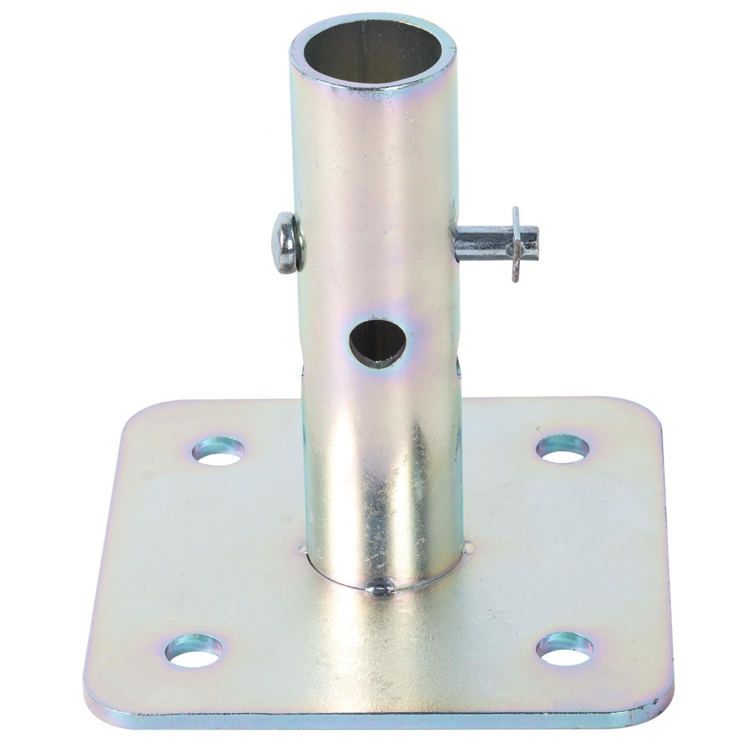 Galvanized Scaffold Base Plates 5″x5″ Heavy Duty, 1-3/8″ OD, 4 Pack for Stabilit