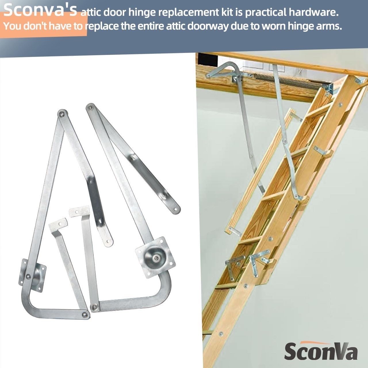 Attic Ladder Hinge Arms For 2010-UP Werner 55-2 Mk 5, WU2210, W2208, W2210 -Pair