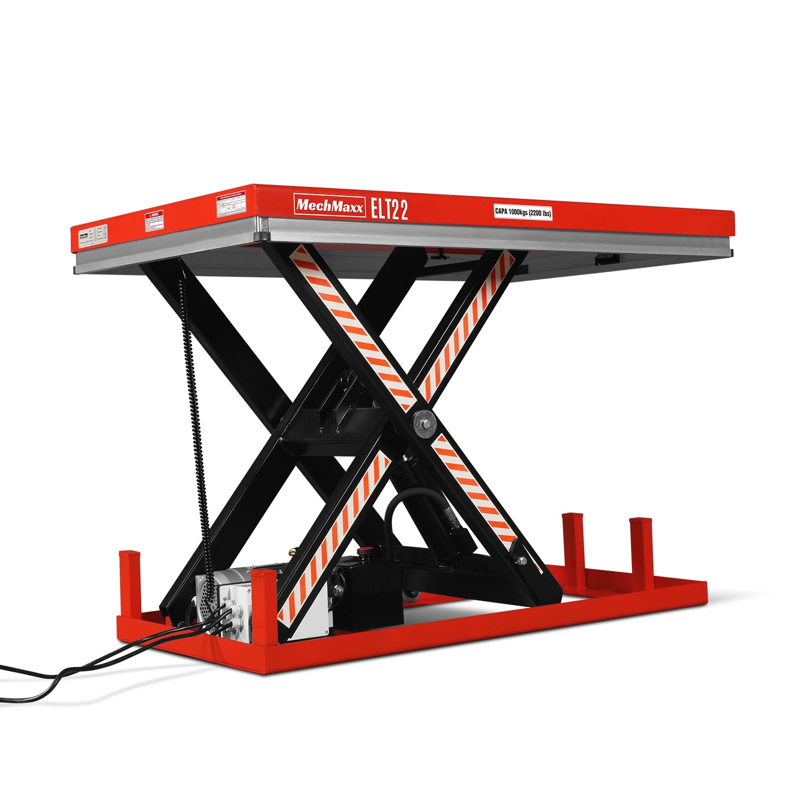 MechMaxx 2200lb Capacity Electric Hydraulic Lift Table 51.2×32.3 Platform,ELT22