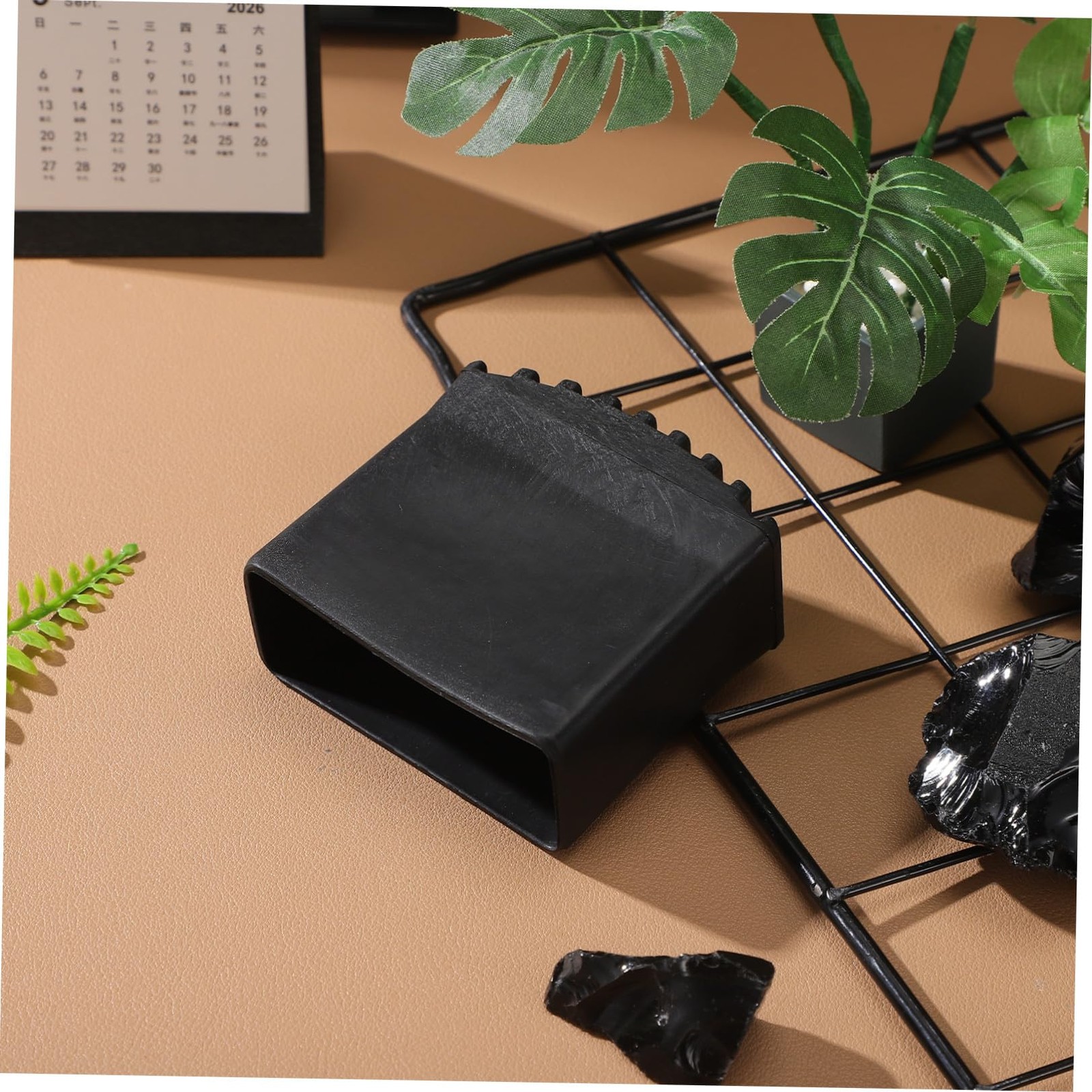 Cabilock Non-Slip Ladder Foot Covers 2.75X2.75 Inch Rubber 7x7cm, Black