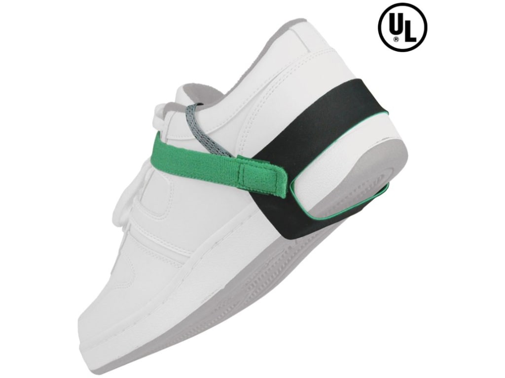 DESCO 17260 – Heel Grounder, Green (RoHS compliant), Non Marring, 2 Megohm