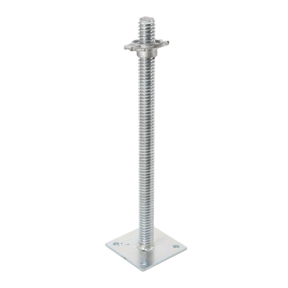 4Pcs Adjustable Leveling Jacks 18″ Scaffolding Solid Screw Jack with Base Plate