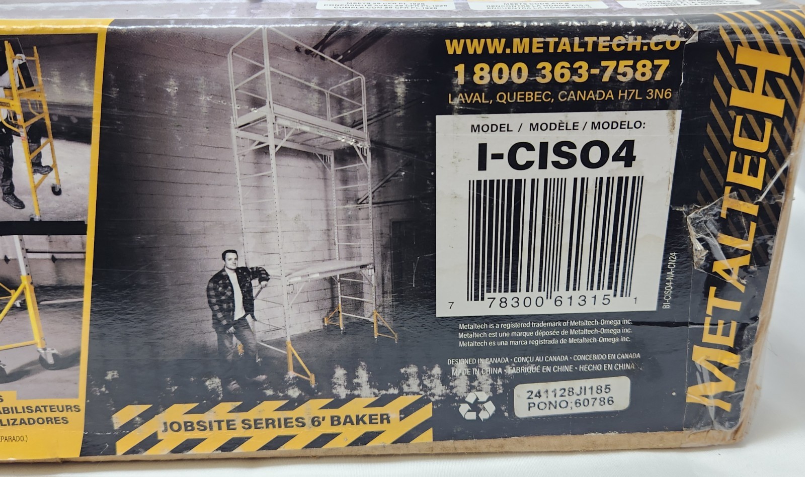 MetalTech I-CISO4 14” Scaffolding Outrigger Set w/ 5” Casters 4-Pack Baker – New
