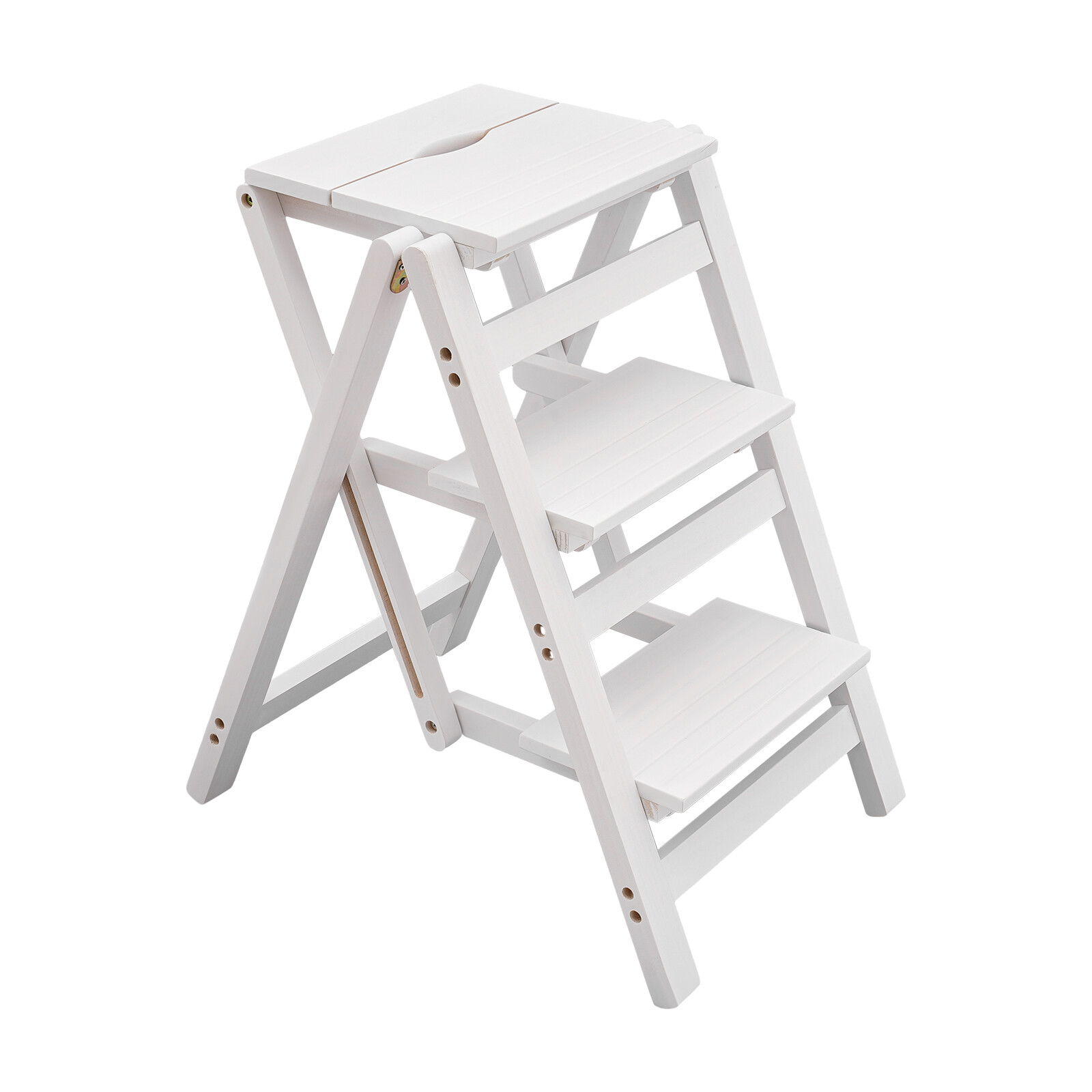 Trapezoidal Step Stool, 3 Step Ladder, Folding Step Stool 22.44*16.33*25.6in
