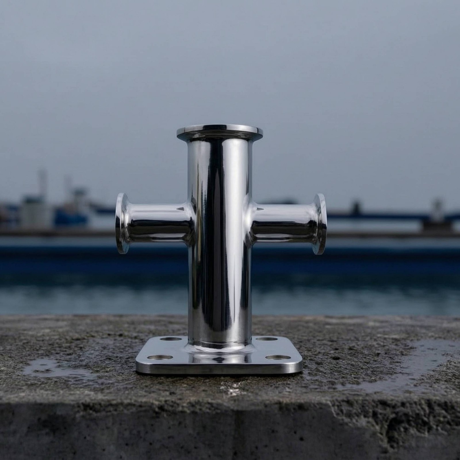 Single Cross Bitt Bollard Bolt-down Cross Bitt Bollard Sturdy for Docks