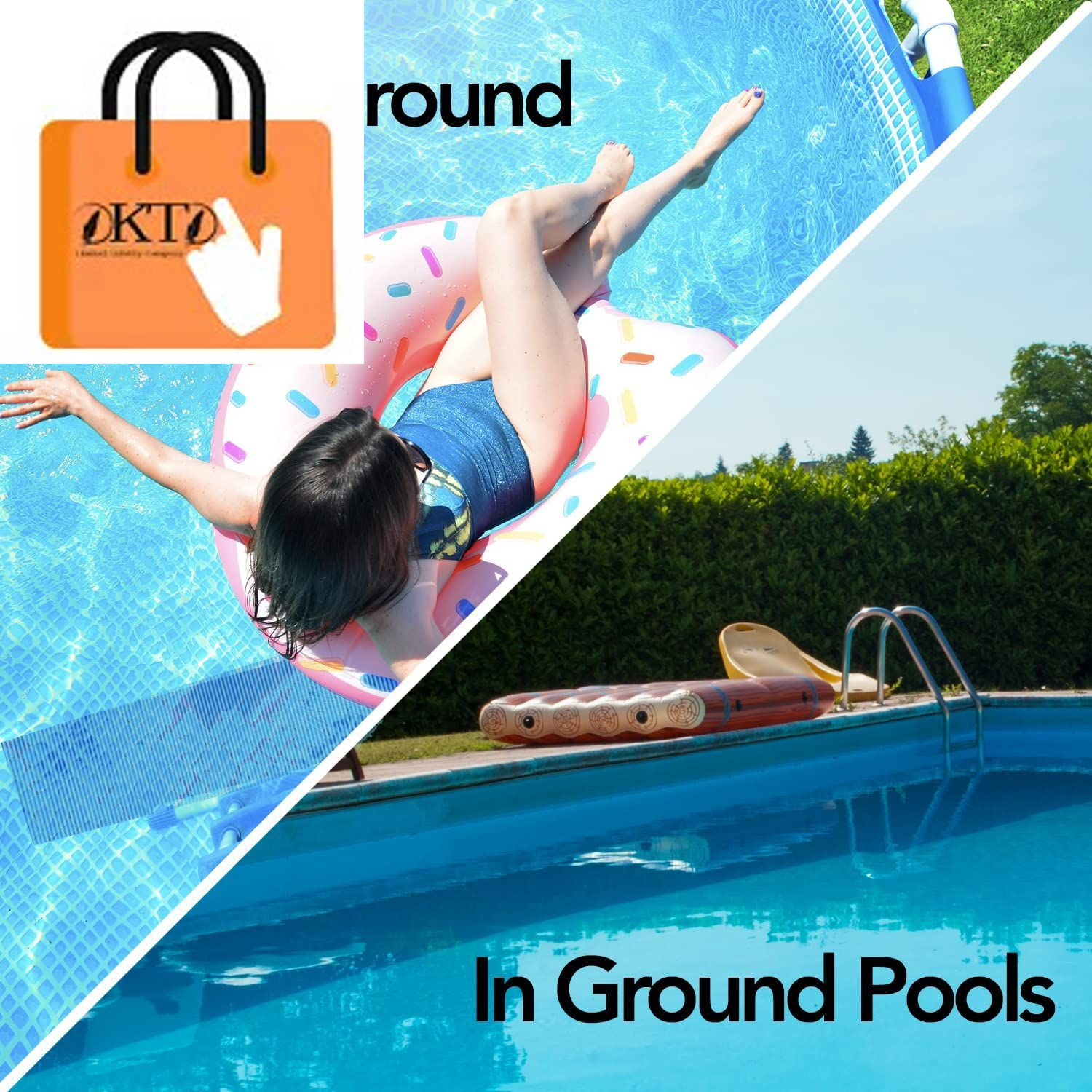 Stay-Put Swimming Pool Ladder Mat – Non-Slip, 36″ x 36″, Powder Blue