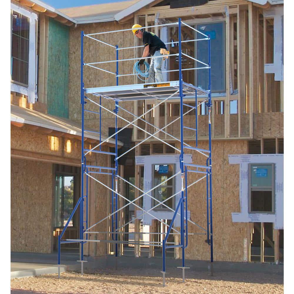 Scaffolding Set 7’x5’x5′ 1-Story Stackable Steel Mason w/ Cross Brace MetalTech