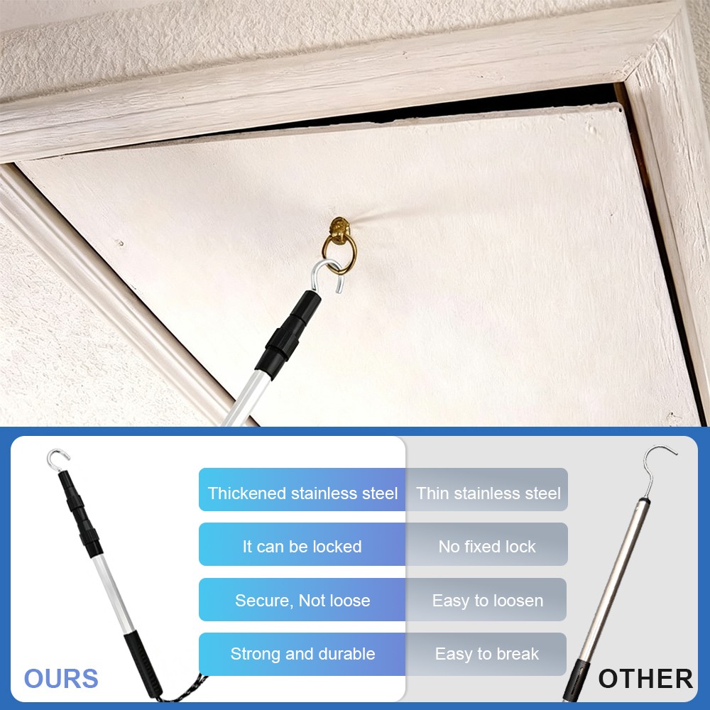 Drop-down Hook Durable Stainless Steel For Attic Foldable Ladder Hardware Tools