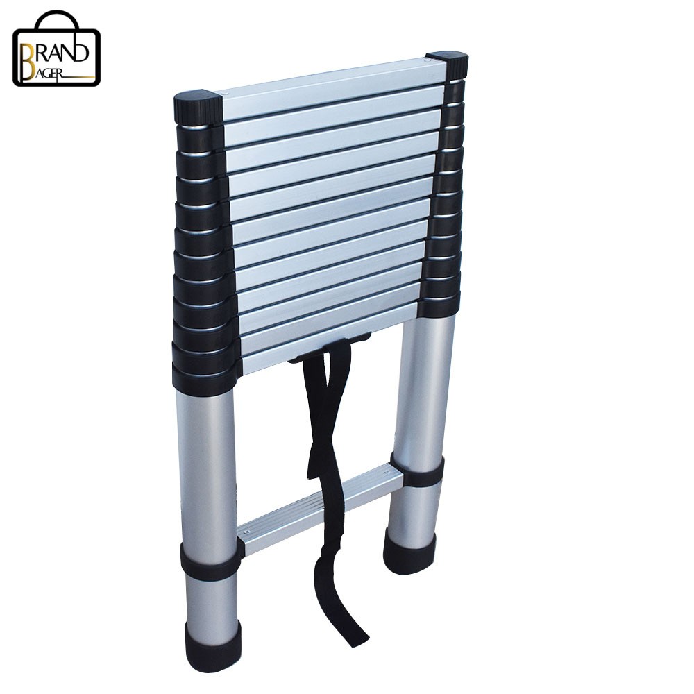 12.5 Feet 330Lbs Safe And Stable Extension Ladder Aluminum Folding Step Ladder