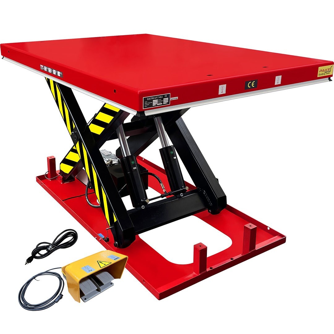 Electric Hydraulic Scissor Lift Table With Foot Pedal, 8,800 lb., 67″ x 47-1/4″