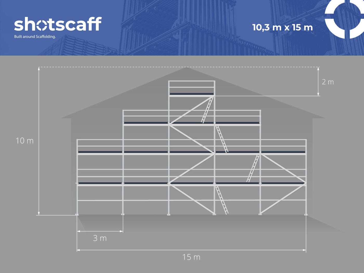 10x15m gable wall scaff 74 gable scaffolding new scaffolding free shipping