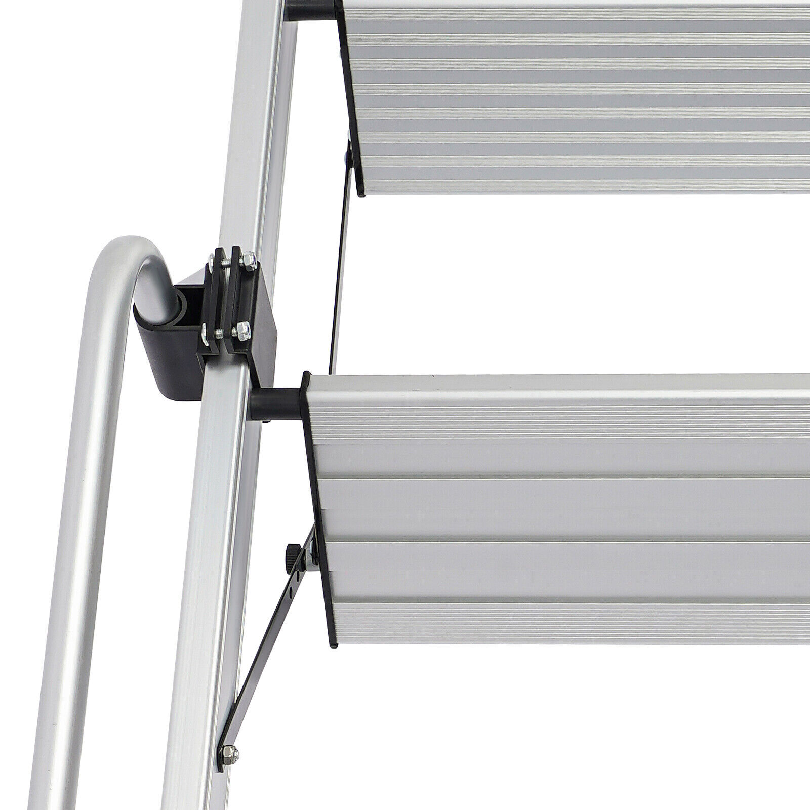 4-Step Floor Standing Bed Ladder Ladder w/ Adjustable Handrail 150kg/330.69lbs