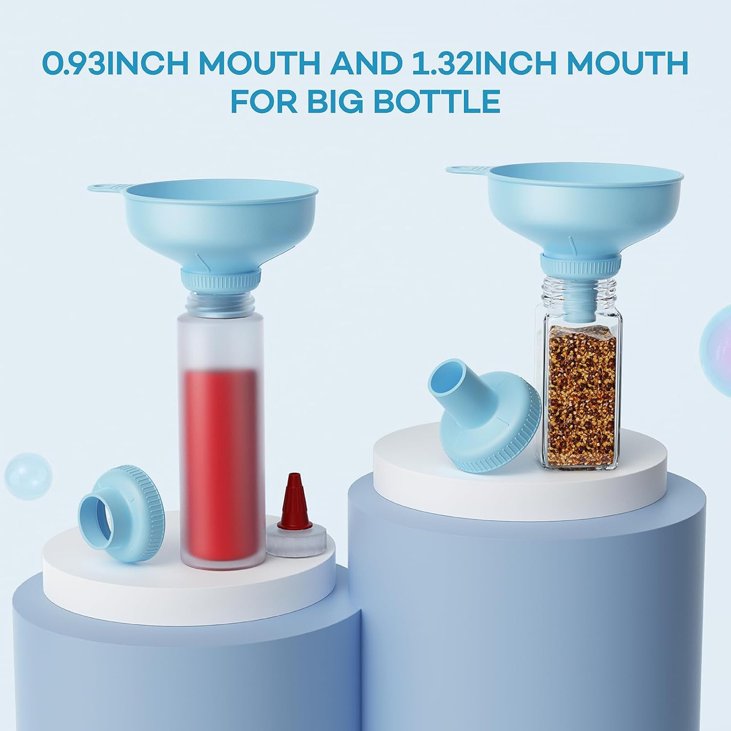 Wide Mouth Versatile Funnel, Canning Funnels for Kitchen Use, Food Grade Plastic