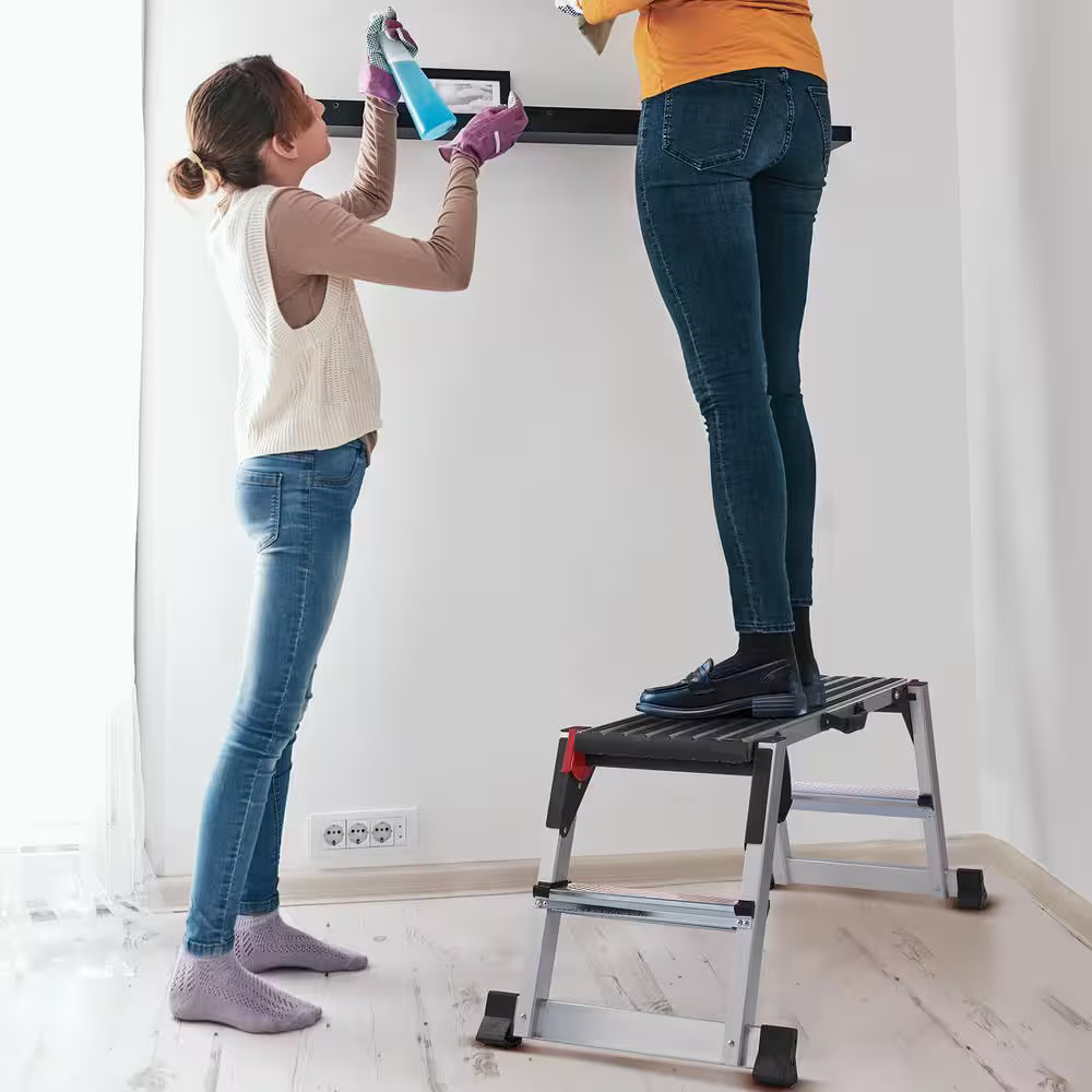 VEVOR 1 .45 ft. length Aluminum Heavy Duty Work Platform 660 lbs. Folding Drywal