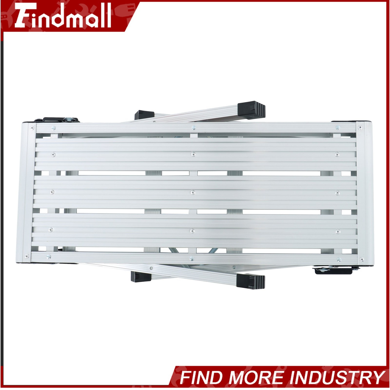 Findmall Aluminum Step Stool Non-slip Folding Work Platform 330lb Drywall Ladder