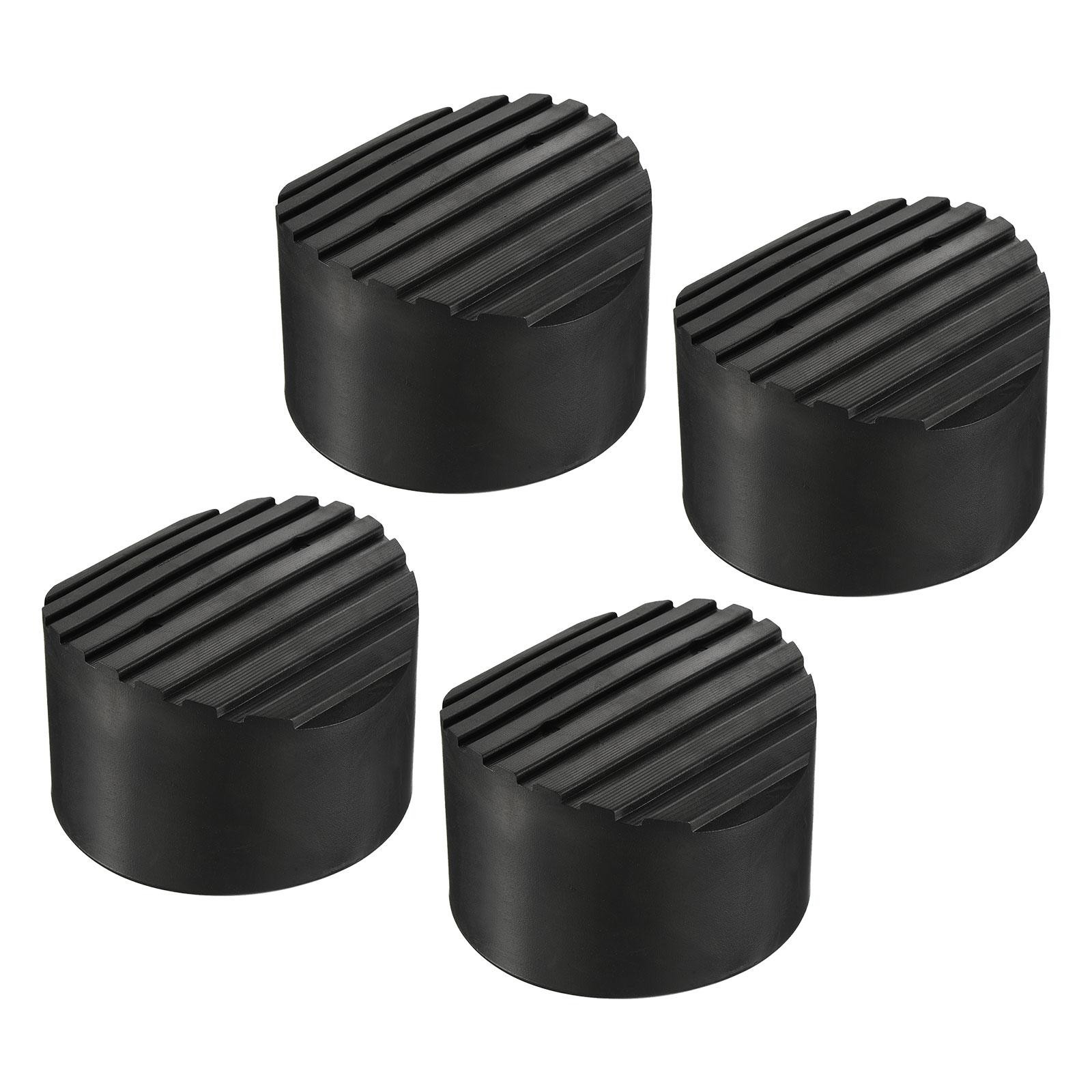 4Pcs 80mm ID Rubber Telescopic Ladder Non-Slip Feet Mat Pad Cover Cushion Black