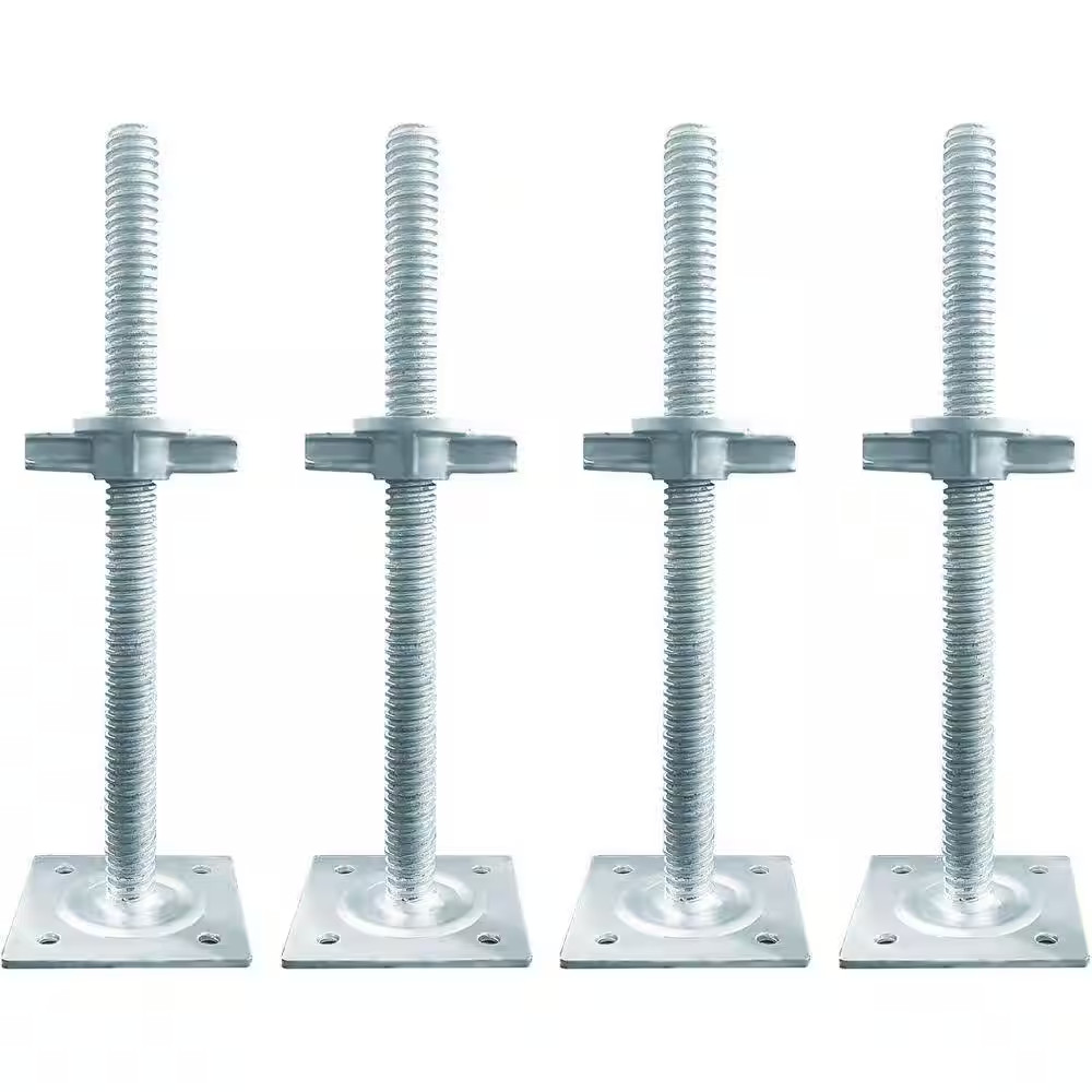 Adjustable Scaffold Leveling Jack 18 Inch 1-1/4 Inch OD for Baker-Style Scaffold