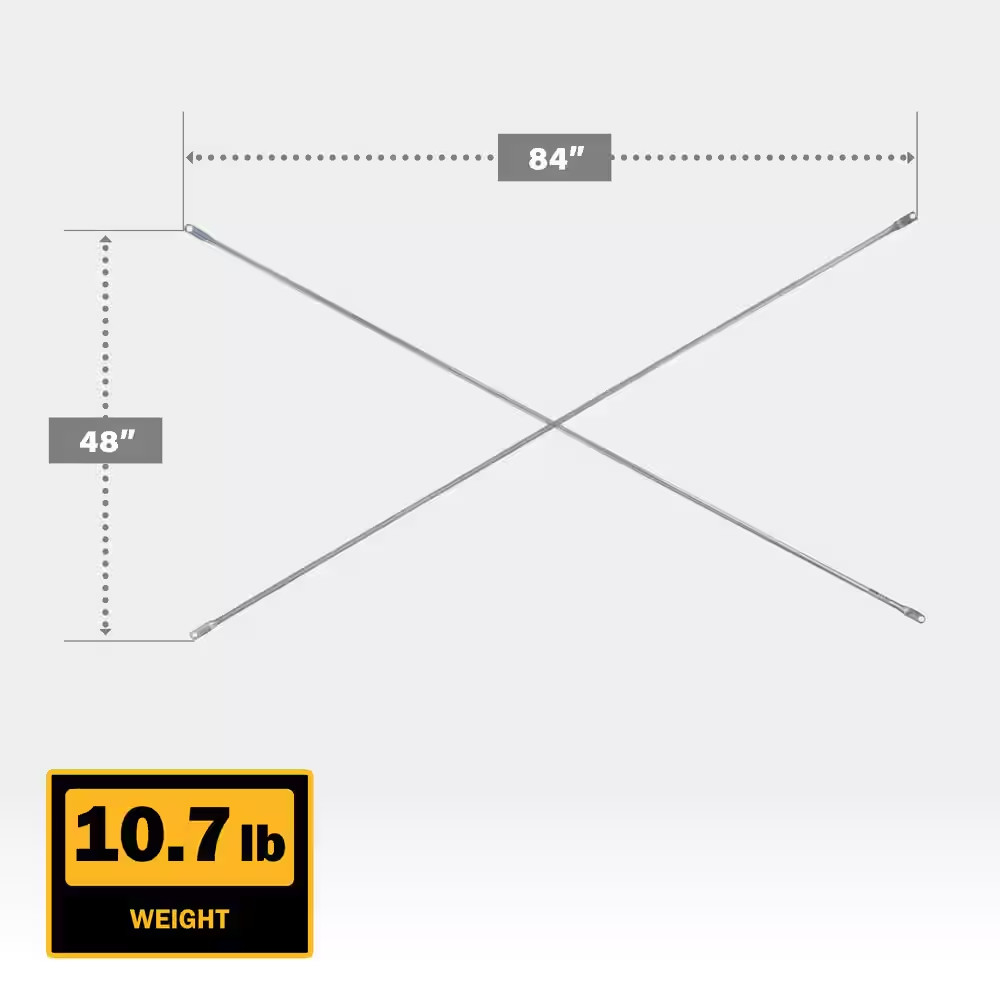 7 Ft. X 4 Ft. Galvanized Steel Squaring Cross Brace for Scaffolding Frames