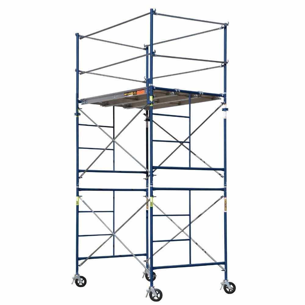 Metal Tech M-MRT5710-A 2-Story Rolling Scaffold Tower 7ft x 5ft Casters