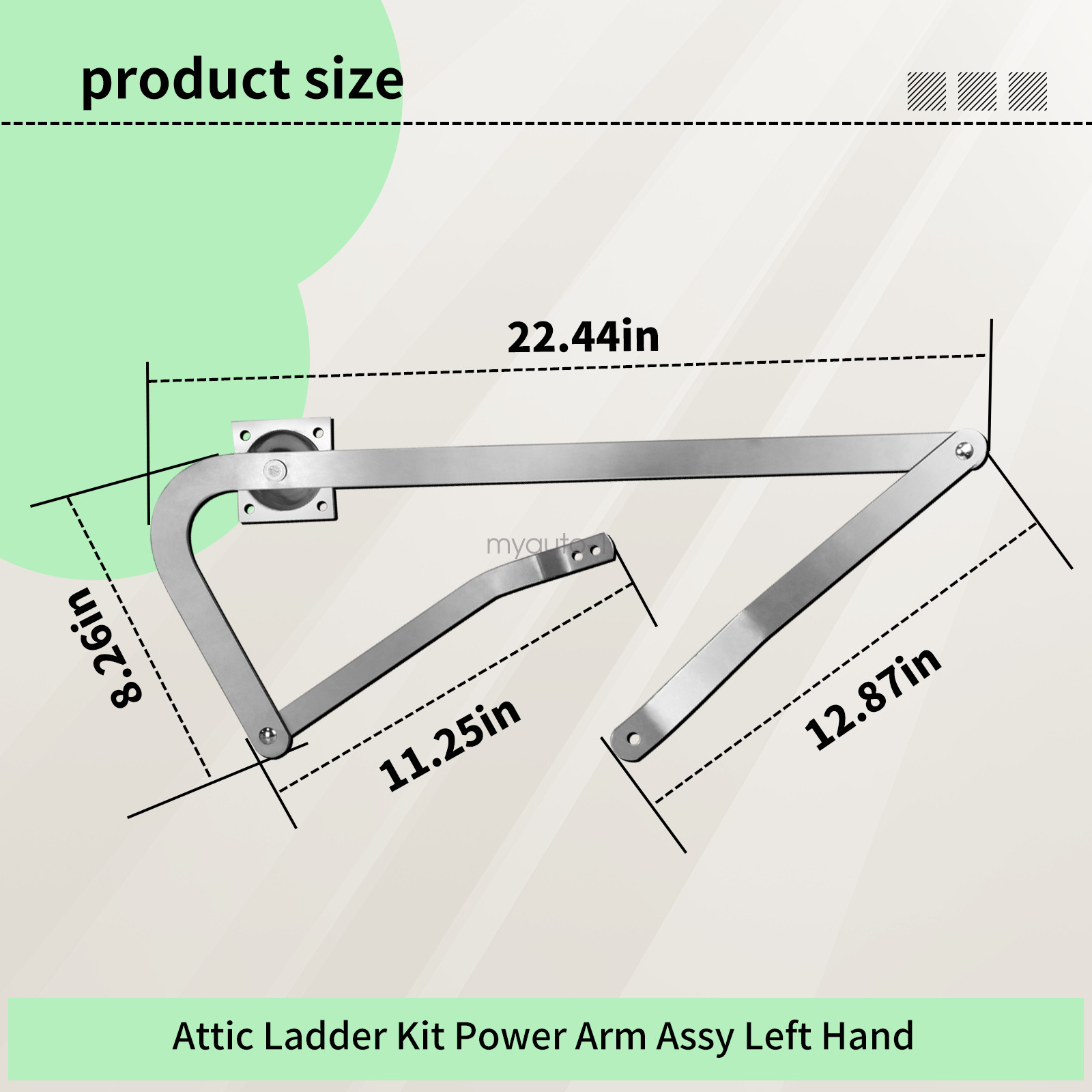Fit for Louisville Ladder Left Hand Attic Ladder Power Arm Assy PR315500-LH