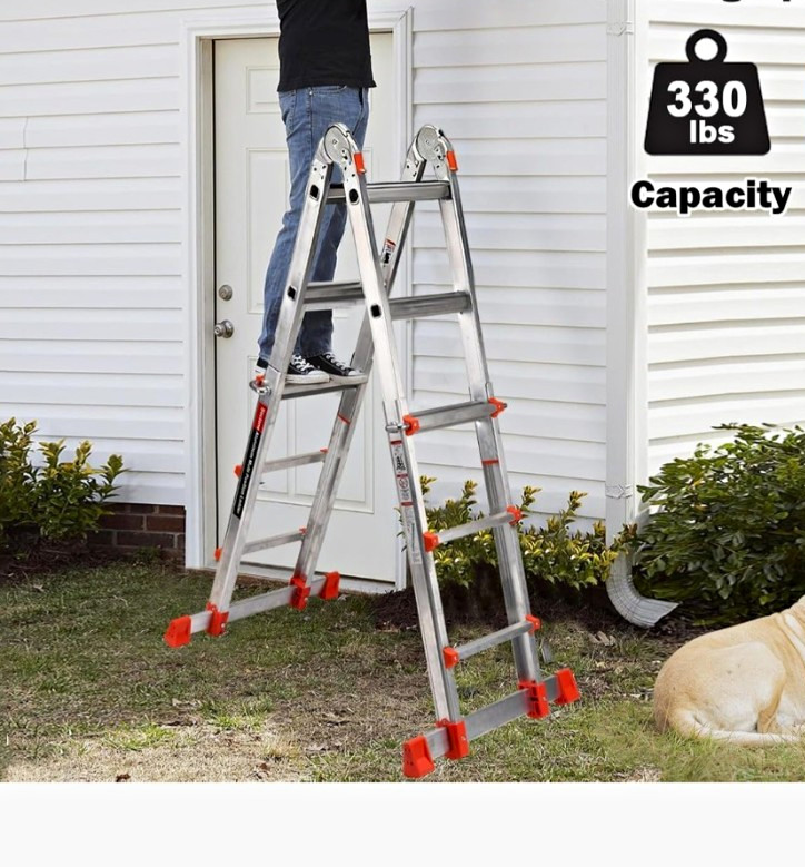 Ladder, A Frame Extension Ladder, 14 Ft Multi Position Ladder