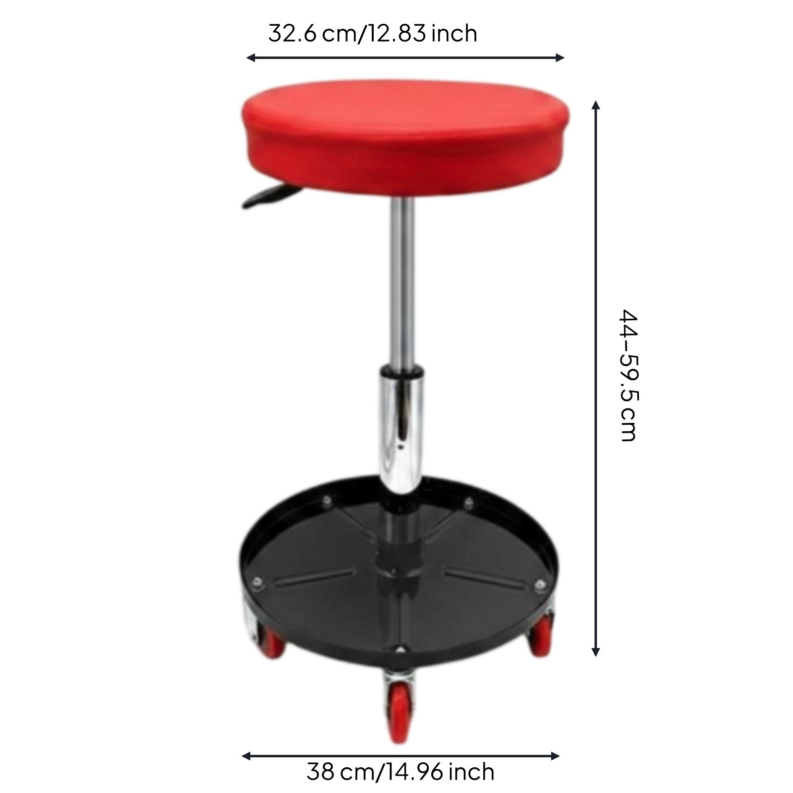 Rolling Mechanic Stool Rotating Casters Adjustable Mechanic Stool for Mechanics