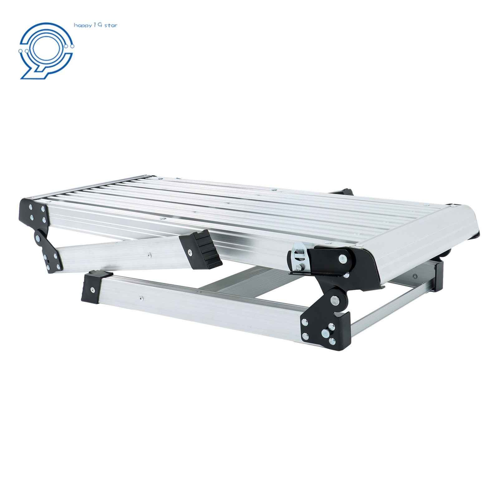 330lbs Aluminum Work Platform Ladder Drywall Folding Step Stool Non-slip Bench