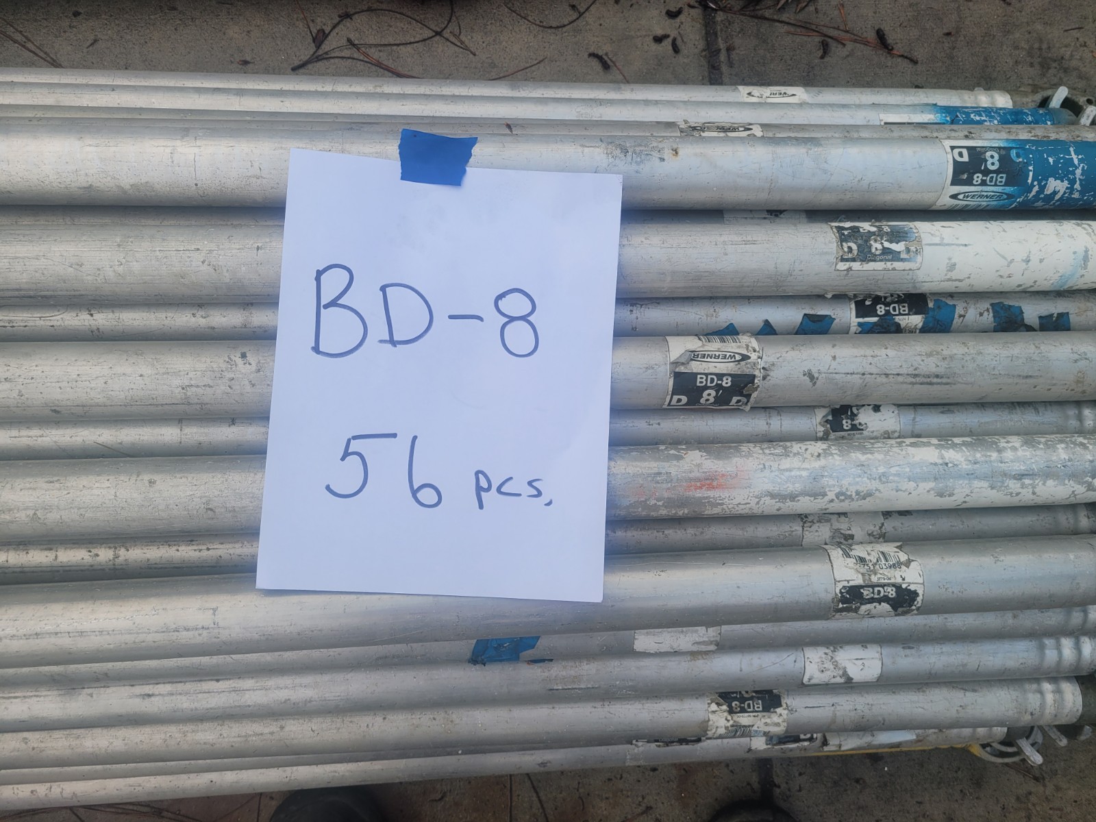 Used Werner Aluminum Scaffolding, being sold as one lot