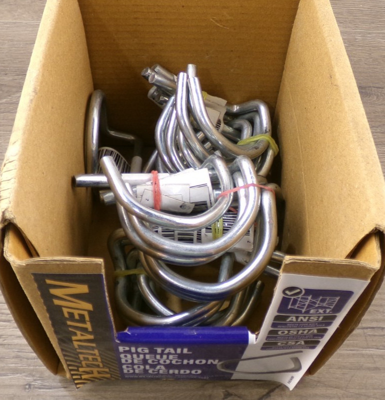 MetalTech Galvanized Pig Tail Lock M-MLG MetalTech M-MLG (Box of 25) S6