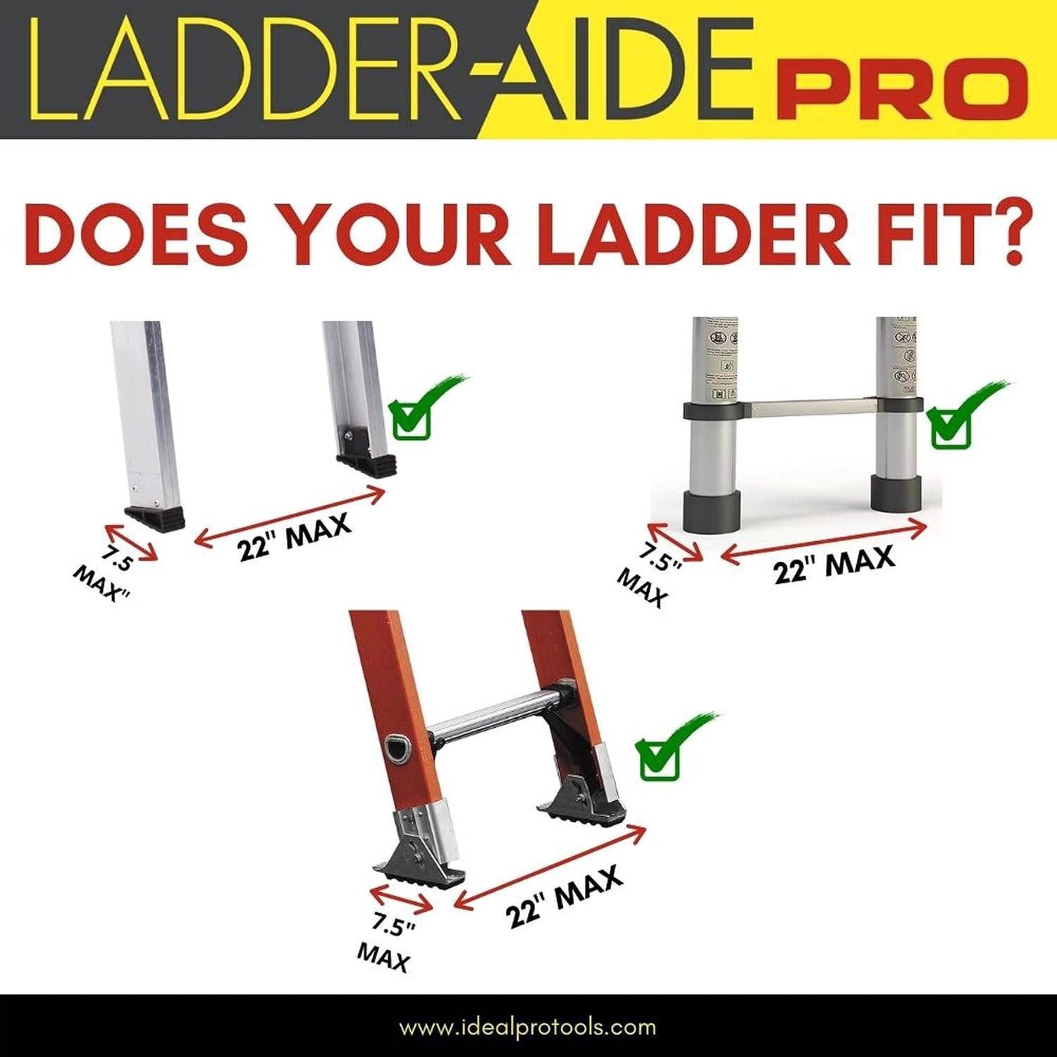 Ideal Security Ladder-Aide SLM, Ladder Leveler for Single and Extension Ladders