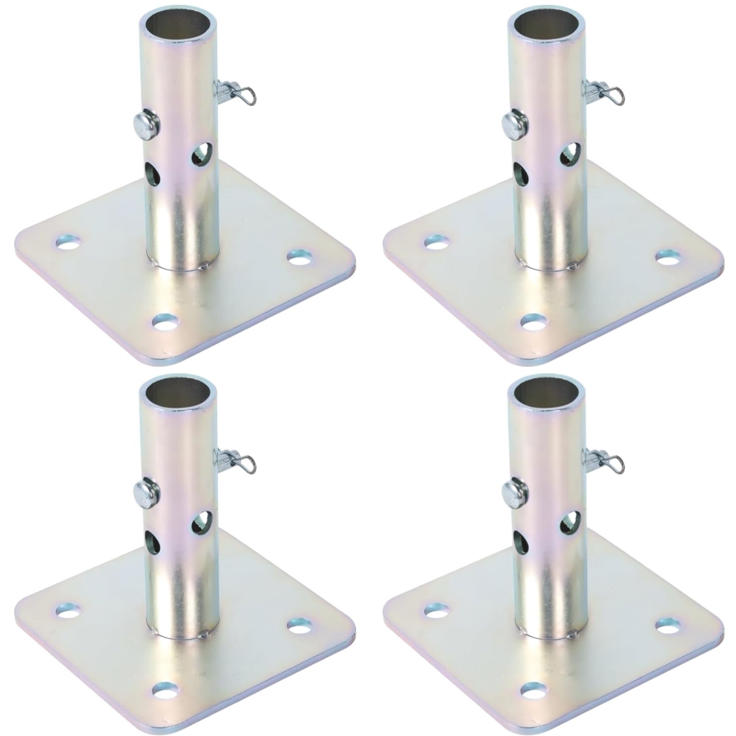 Reliable Galvanized Base Plates for Scaffolding – 4 Pack