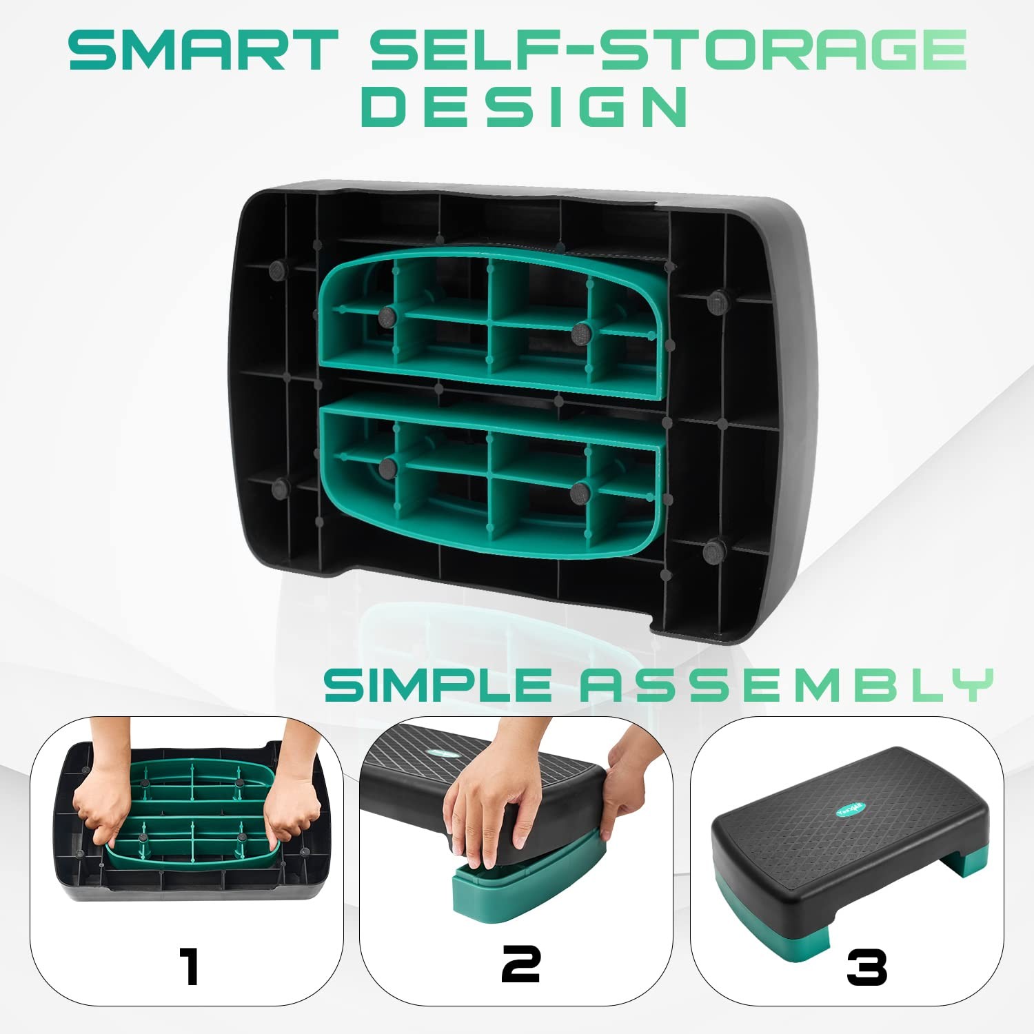Yes4All Aerobic Step Platform with Adjustable Risers for Home Gym Fitness Workou