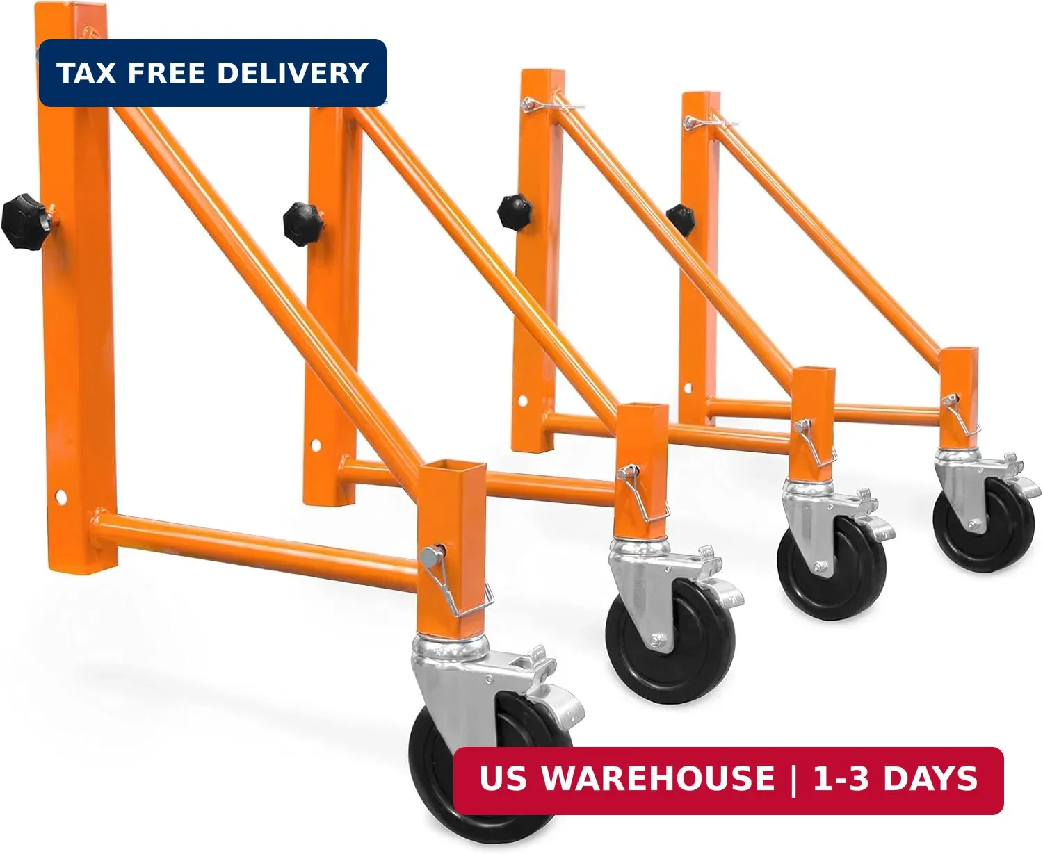 WEN 31104 Baker Scaffold Outriggers with 5-Inch Locking Casters, 4 Pack